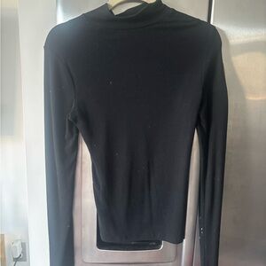 Abercrombie & Fitch Black Ribbed Turtleneck